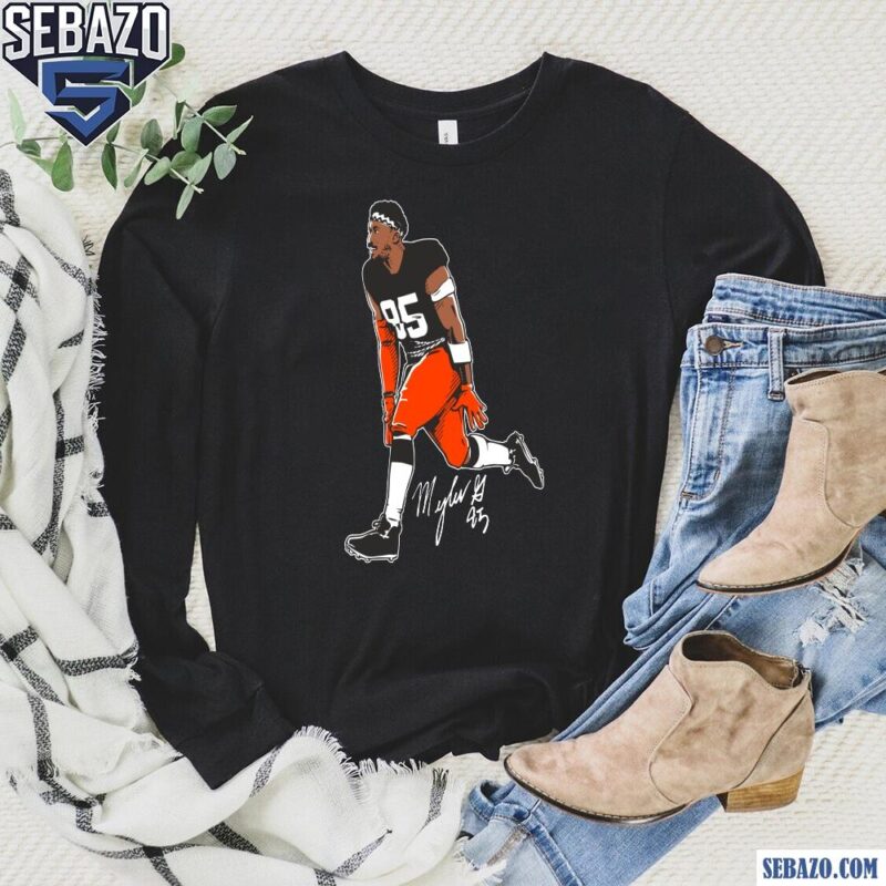 Myles Garrett Superstar Pose Signature Shirt long sleeved