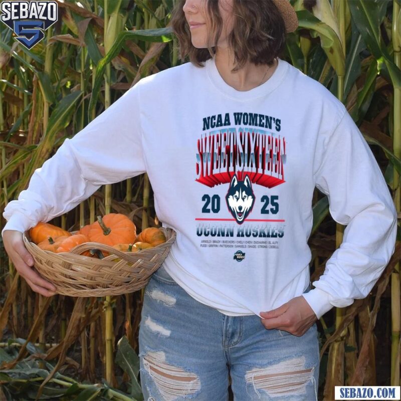 Ncaa Womens Sweet Sixteen 2025 Uconn Huskies Shirt long sleeved