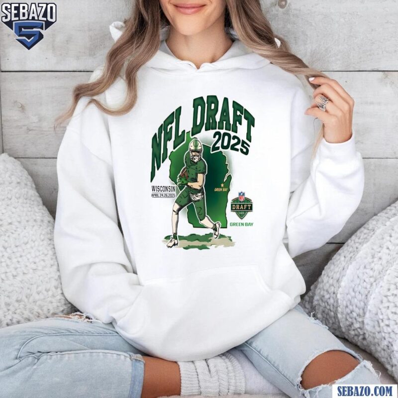 Nfl Draft 2025 Wisconsin Green Bay Map Football Player Shirt hoodie