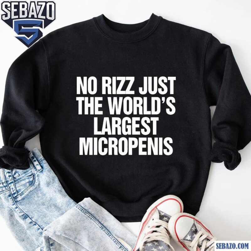 No Rizz Just The Worlds Largest Micropenis Shirt sweatshirt