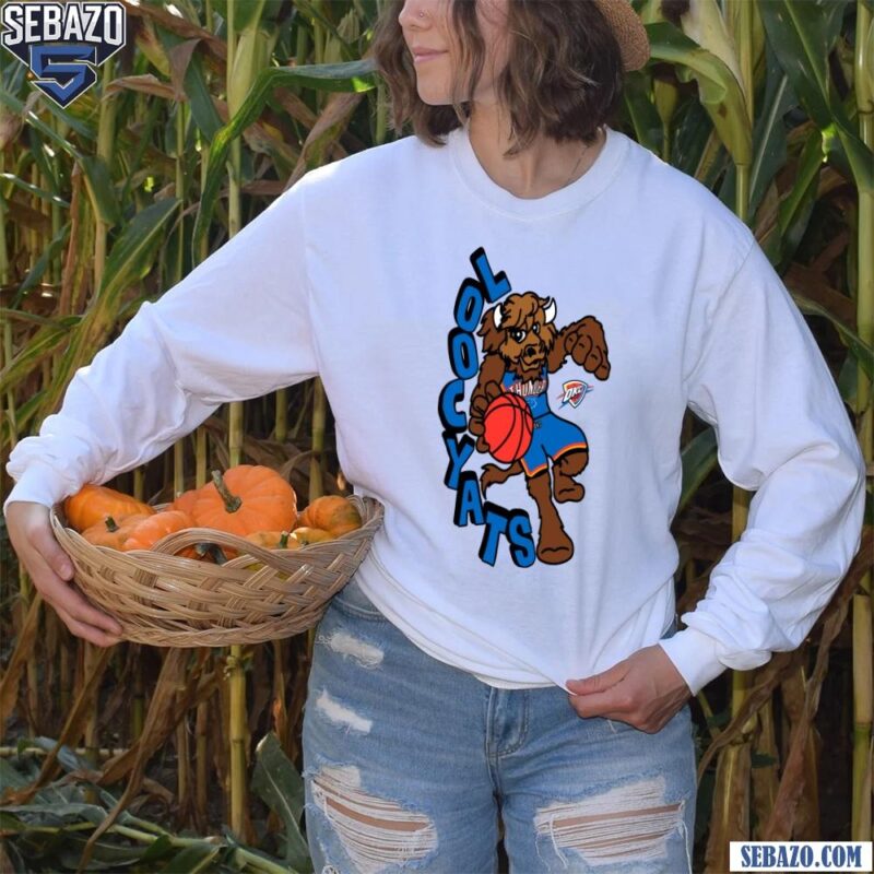 Oklahoma City Thunder Rumble The Bison Staycool Shirt long sleeved