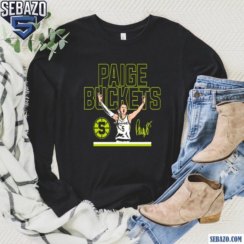 Paige Bueckers Buckets Stripe 5 Signature Dallas Wings Shirt long sleeved