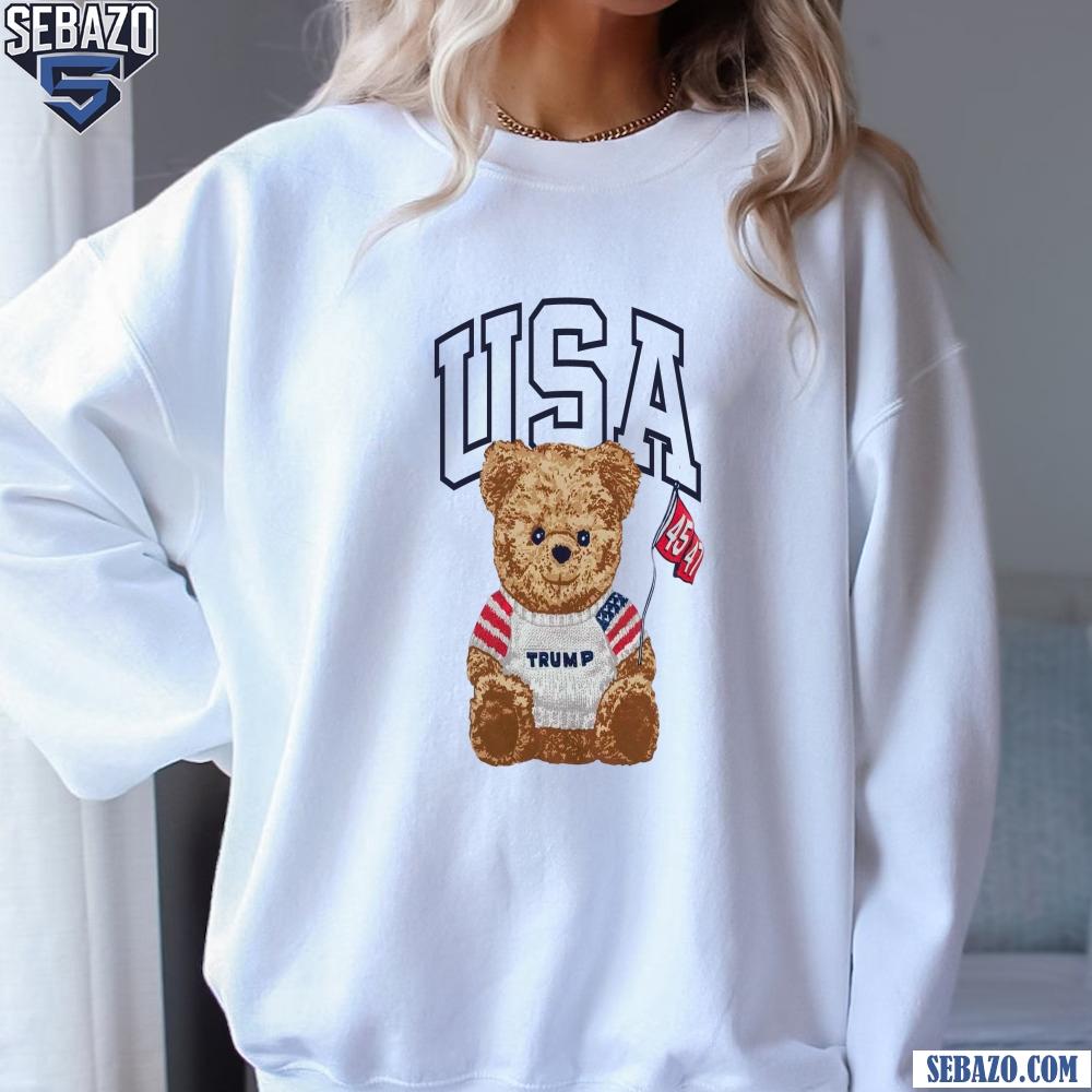 Patriotic Usa Bear Trump 45 47 President Shirt