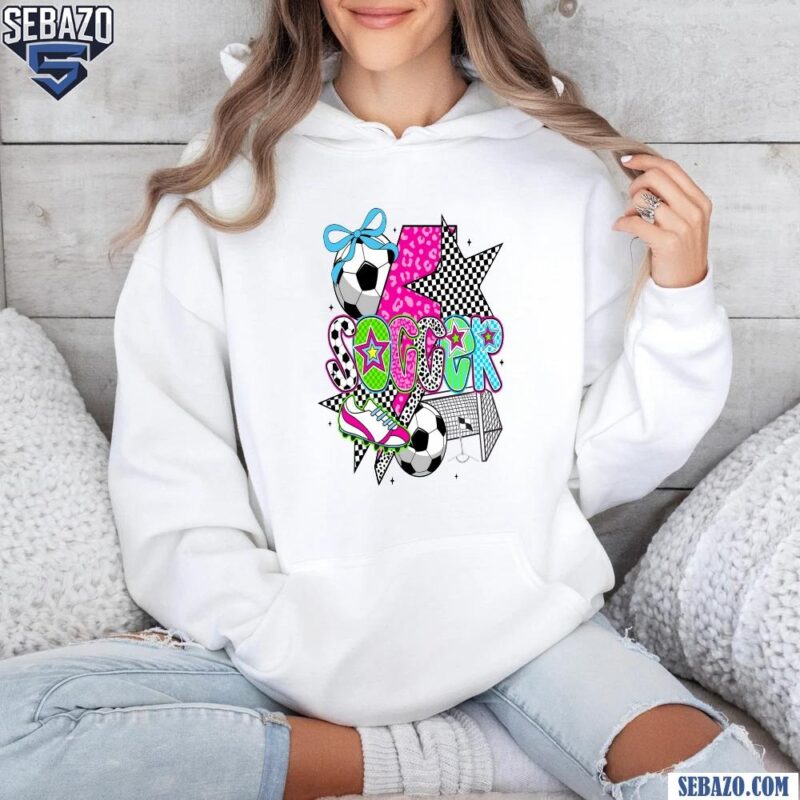 Preppy Soccer Mama Coquette Checkered Stars Shirt hoodie
