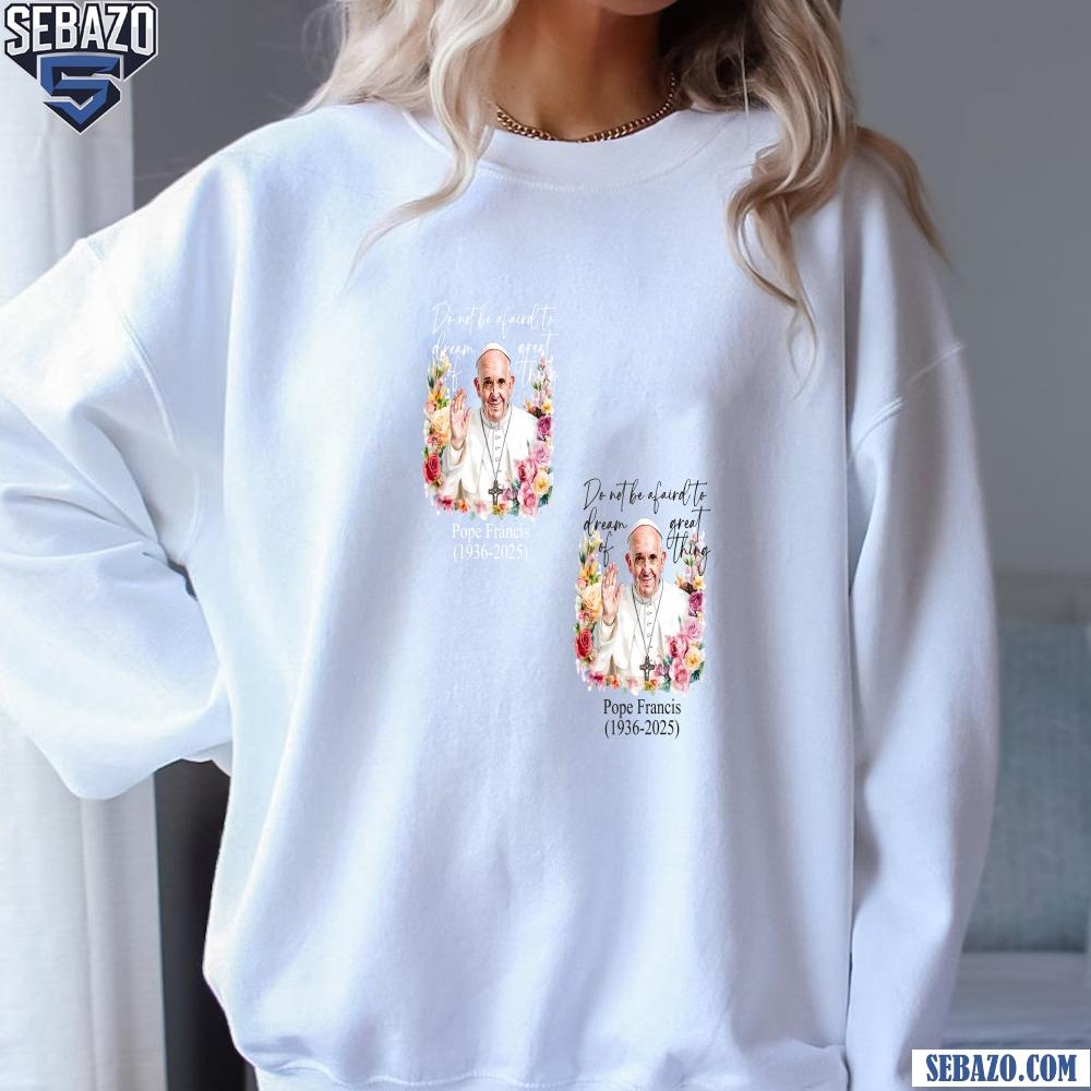 Rest In Peace Pope Francis 1936 2025 Floral Tribute Shirt