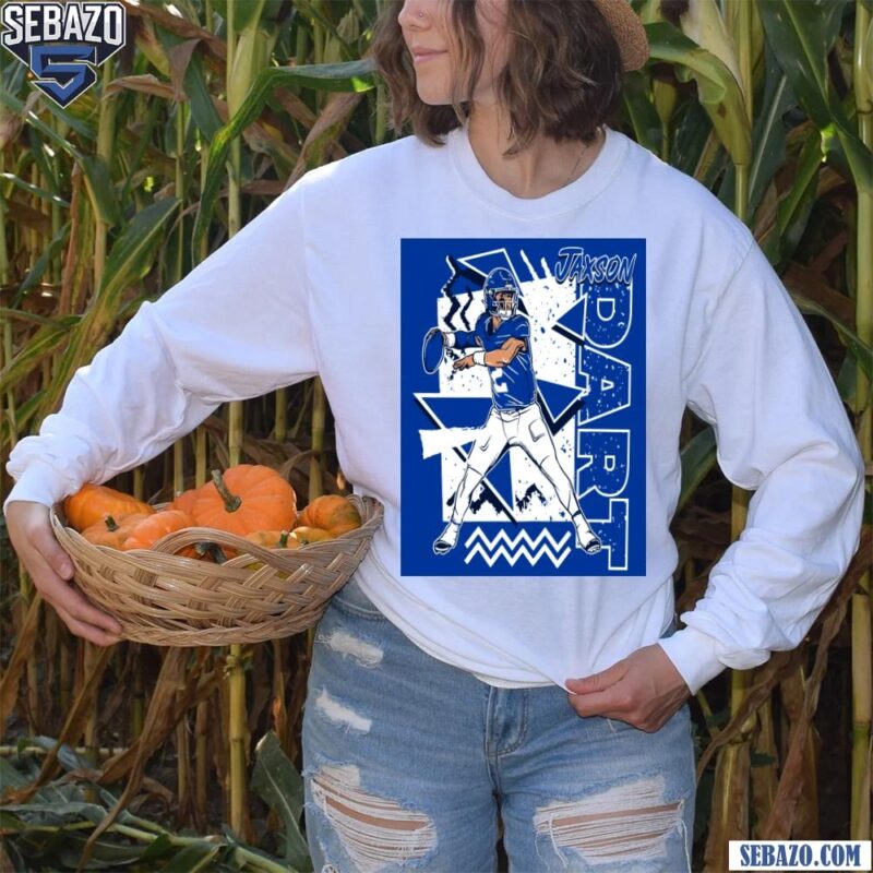 Retro 90S Jaxson Dart New York Giants Shirt long sleeved