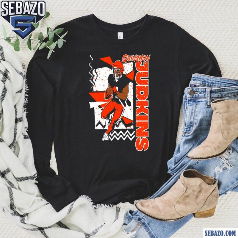 Retro 90S Quinshon Judkins Cleveland Browns Shirt long sleeved