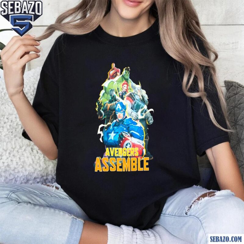 Retro Avengers Assemble Marvel Comic Shirt t-shirt