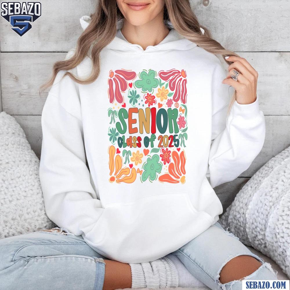 Retro Floral Graduation Senior 2025 Celebration Summer Shirt