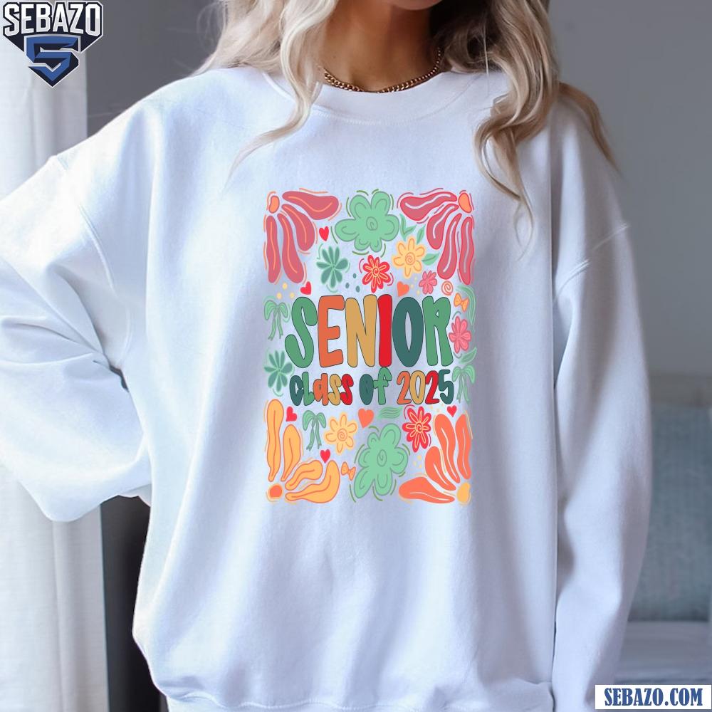 Retro Floral Graduation Senior 2025 Celebration Summer Shirt