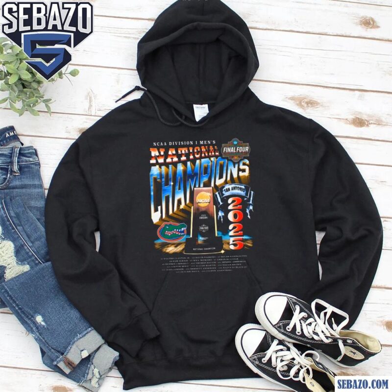Retro Florida Mens Basketball Nation Champion 2025 Trophy Shirt hoodie