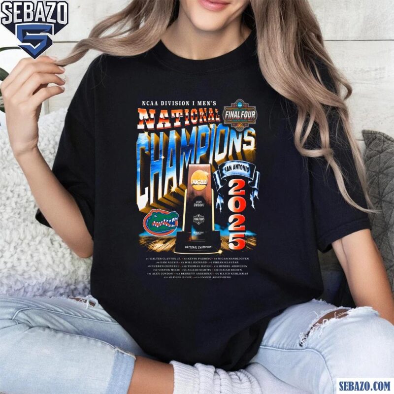 Retro Florida Mens Basketball Nation Champion 2025 Trophy Shirt t-shirt