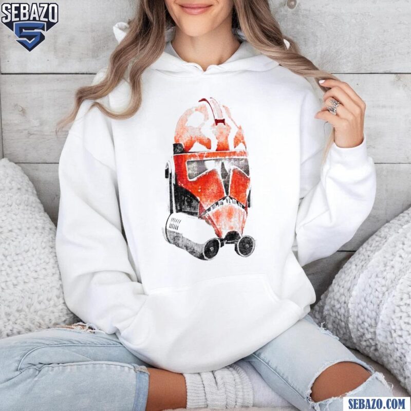 Retro Star Wars Ahsokas Clone Trooper Helmet Shirt hoodie