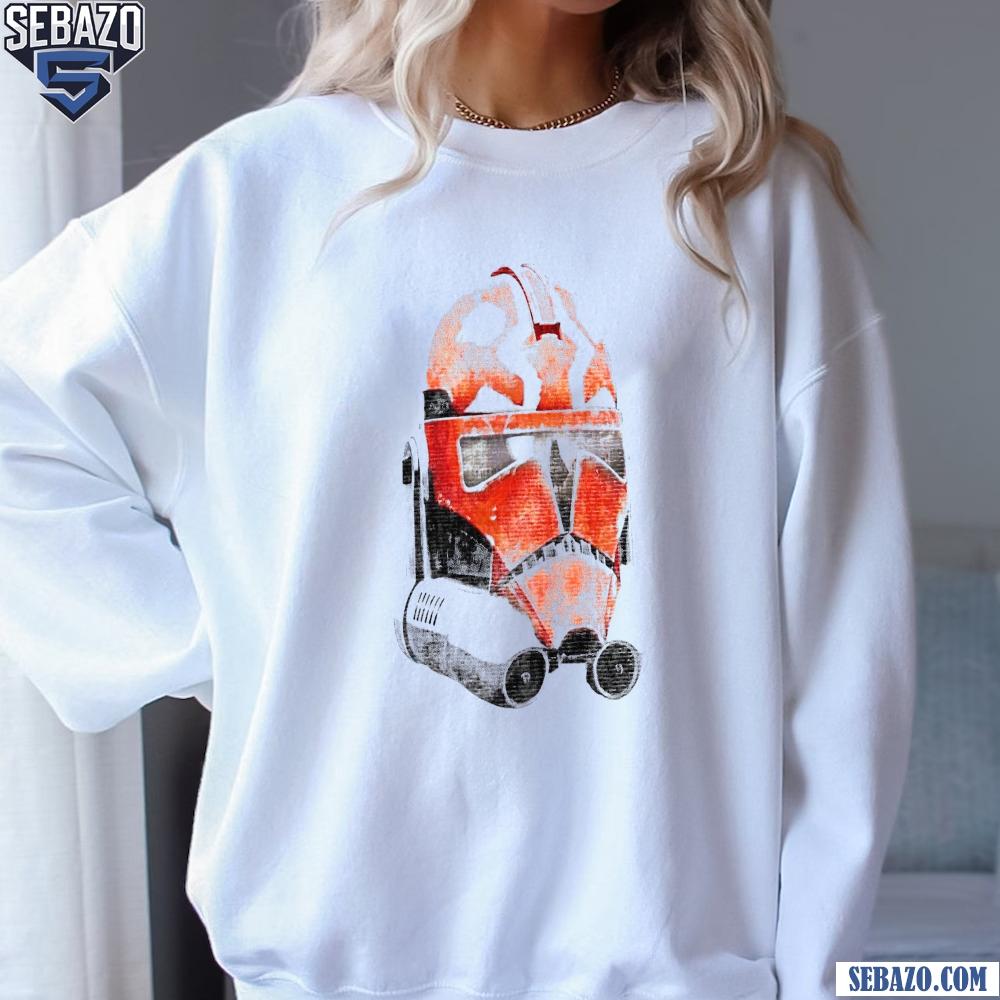 Retro Star Wars Ahsokas Clone Trooper Helmet Shirt