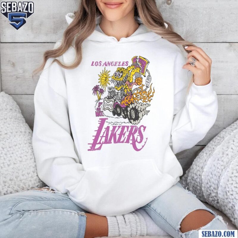 Retro Vintage Los Angeles Lakers X Brain Dead Shirt hoodie