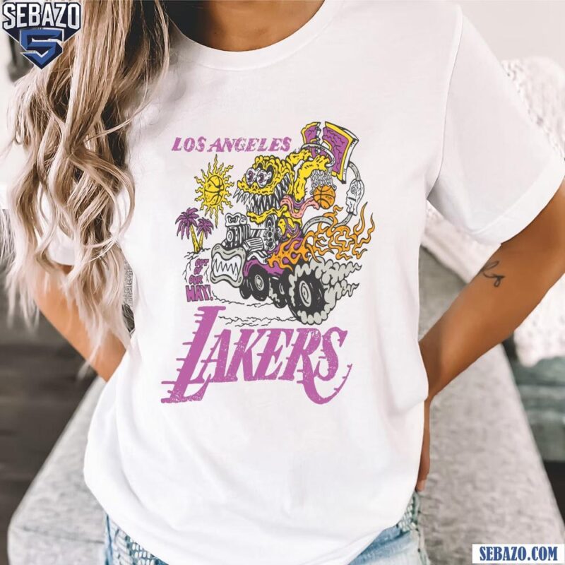 Retro Vintage Los Angeles Lakers X Brain Dead Shirt t-shirt