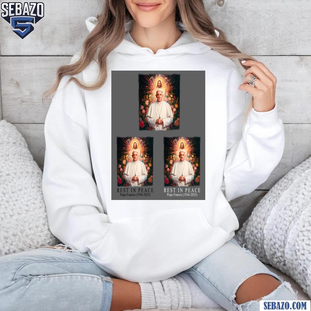 Rip Pope Francis 1936 2025 Beautiful Floral Catholic Tribute Shirt