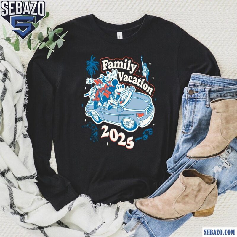 Road Trip With Mickey And Friends Family Vacation 2025 Shirt long sleeved