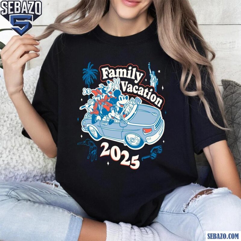 Road Trip With Mickey And Friends Family Vacation 2025 Shirt t-shirt