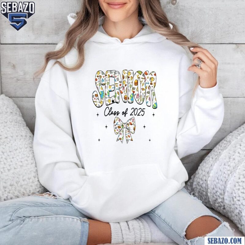 Senior Class Of 2025 Retro Coquette School Bow Shirt hoodie