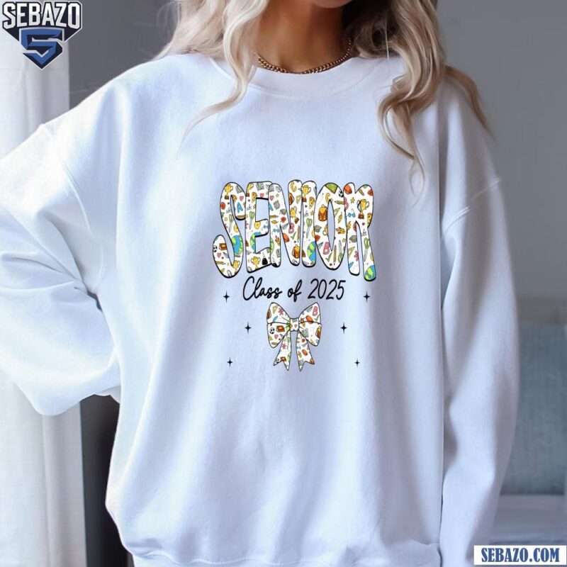 Senior Class Of 2025 Retro Coquette School Bow Shirt sweatshirt