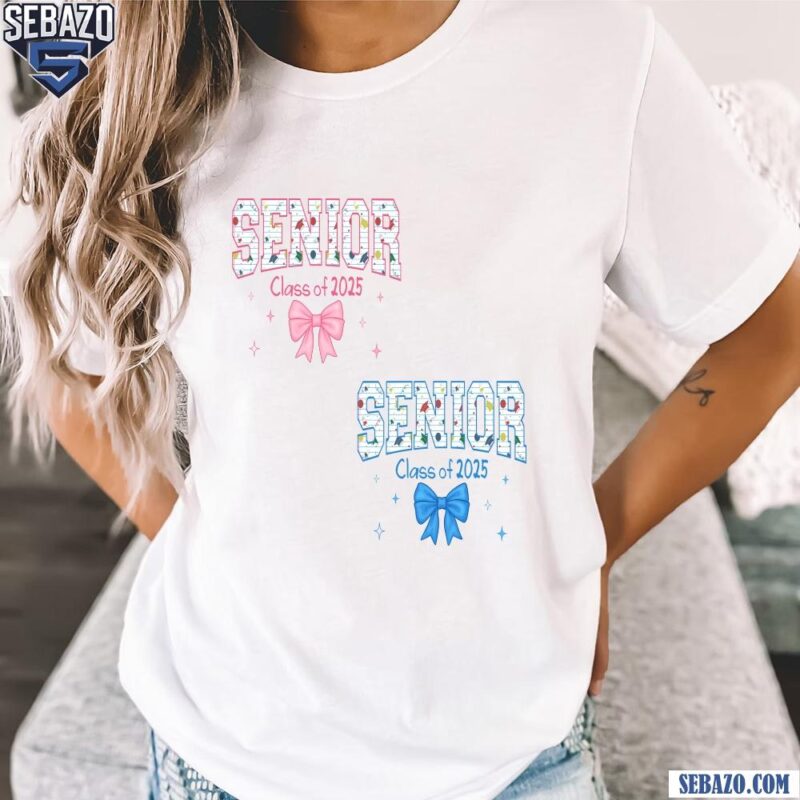 Senior Class Of 2025 School Supplies Coquette Bow Shirt t-shirt