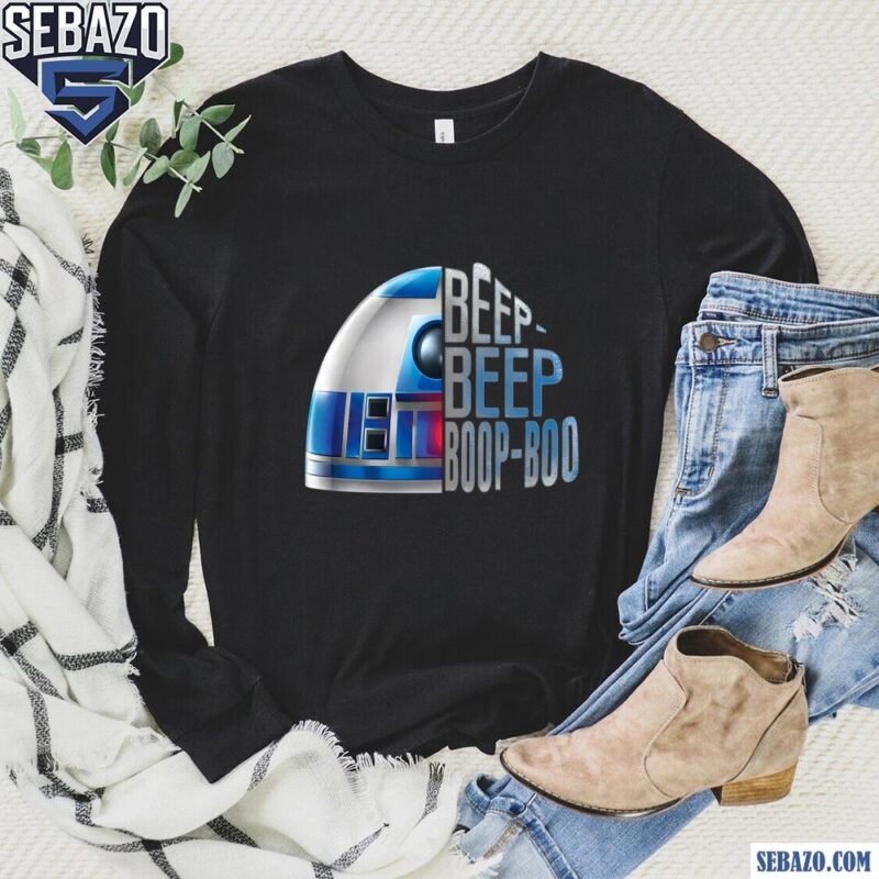 Star Wars R2 D2 Beep Boop Boo Funny May The 4Th Shirt long sleeved