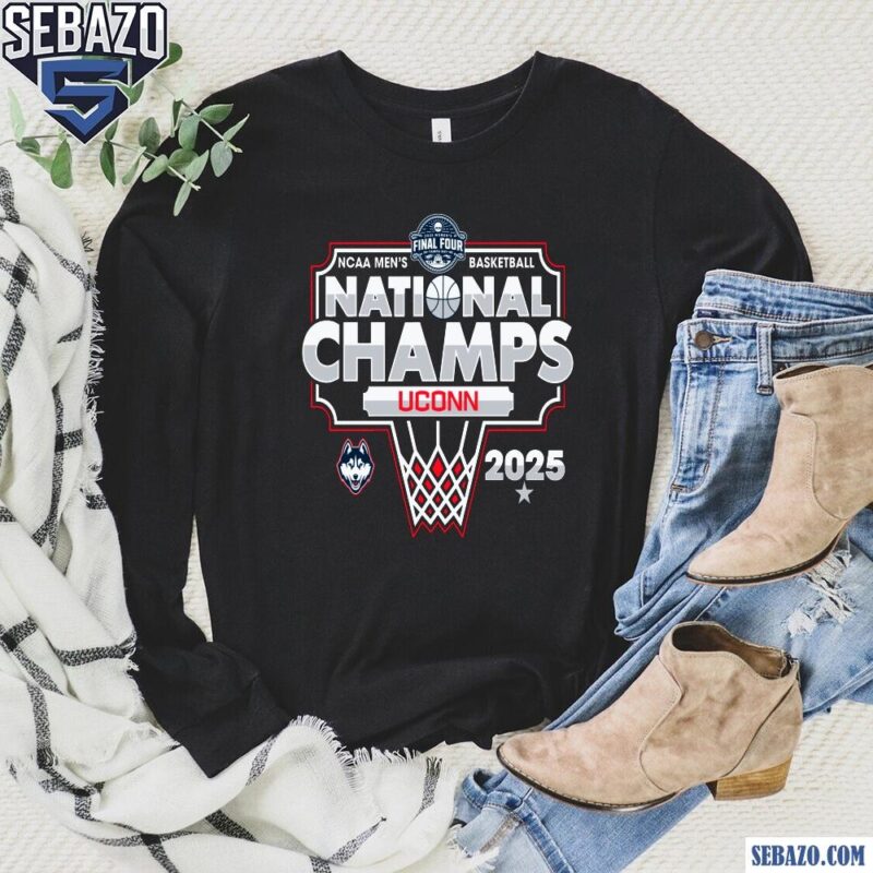 Uconn Huskies National Champions 2025 Ncaa Basketball Shirt long sleeved
