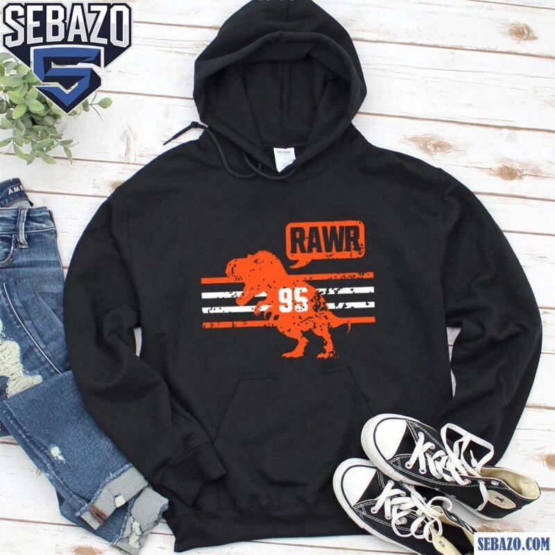 Vintage Myles Garrett Rawr Cleveland Browns Trex Shirt hoodie