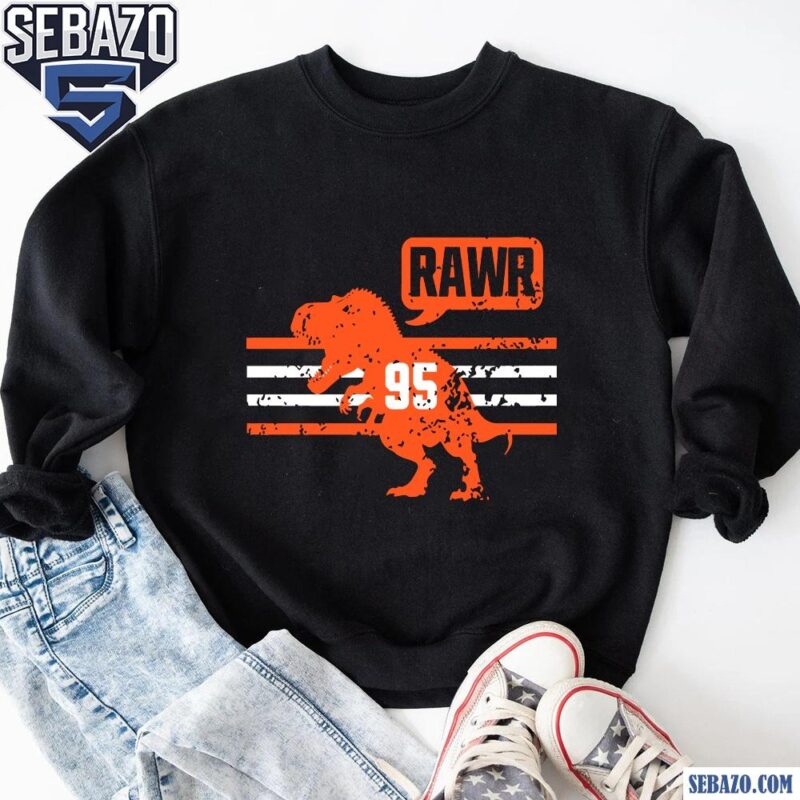 Vintage Myles Garrett Rawr Cleveland Browns Trex Shirt sweatshirt