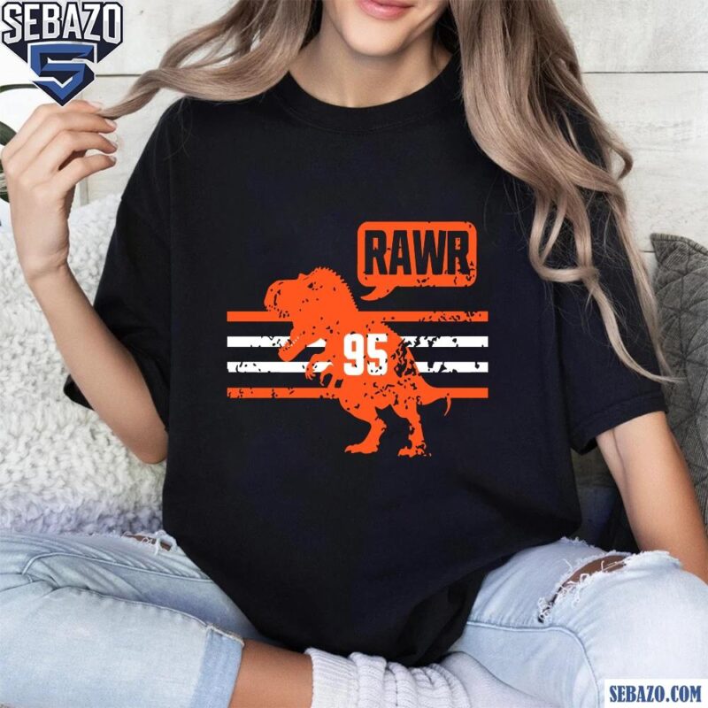 Vintage Myles Garrett Rawr Cleveland Browns Trex Shirt t-shirt