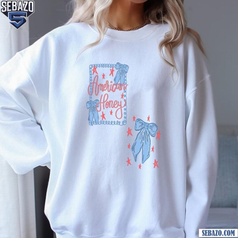 American Honey Flag Bows Coquette Shirt Sublimation sweatshirt