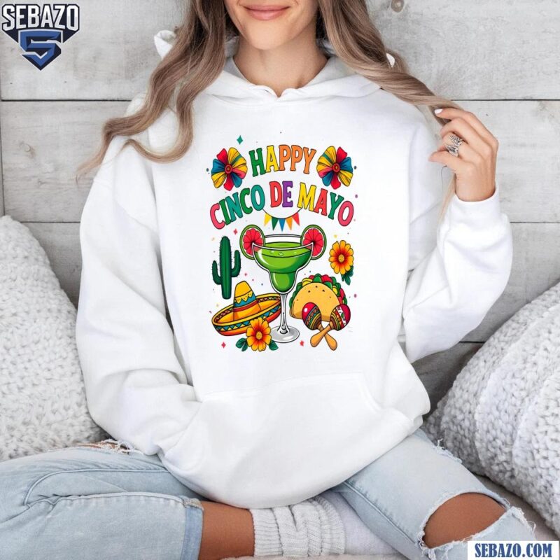 Colorful Happy Cinco De Mayo Fiesta Mexican Party Shirt hoodie