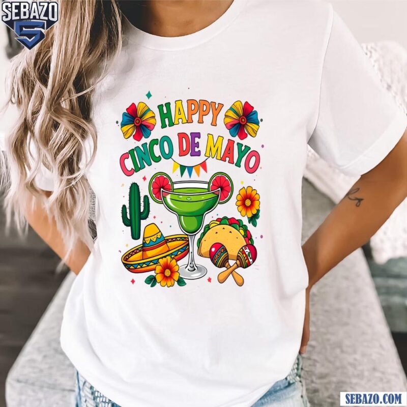 Colorful Happy Cinco De Mayo Fiesta Mexican Party Shirt t-shirt