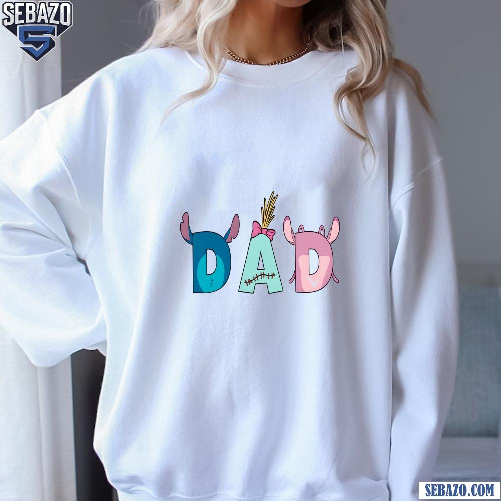 Lilo And Stitch Angel Dad Disney Fathers Day Shirt