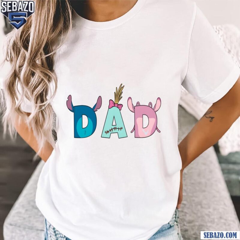 Lilo And Stitch Angel Dad Disney Fathers Day Shirt t-shirt