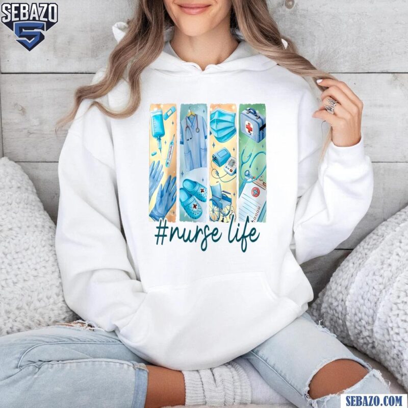 Nurse Life Rn Cna Brushstroke Shirt Sublimation hoodie