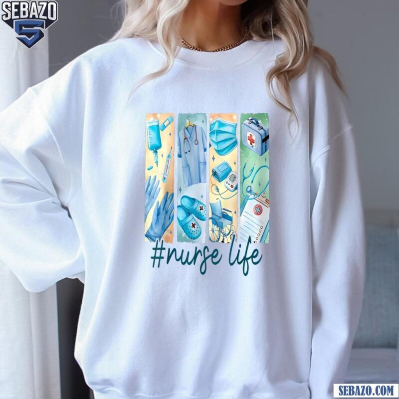 Nurse Life Rn Cna Brushstroke Shirt Sublimation sweatshirt