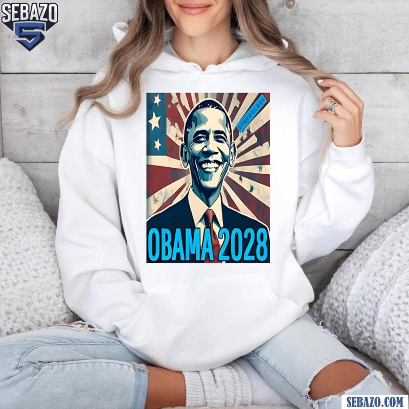 Vintage Barack Obama 2028 America Flag Shirt hoodie